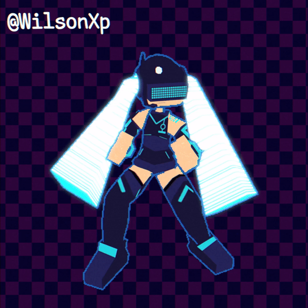 Tron Miku Character Low Poly Model - Fan Art