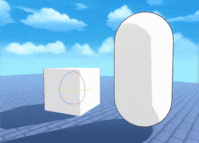 Showcasing the soft and harsh shadows of the toon shader along with custom color options for said shadows.